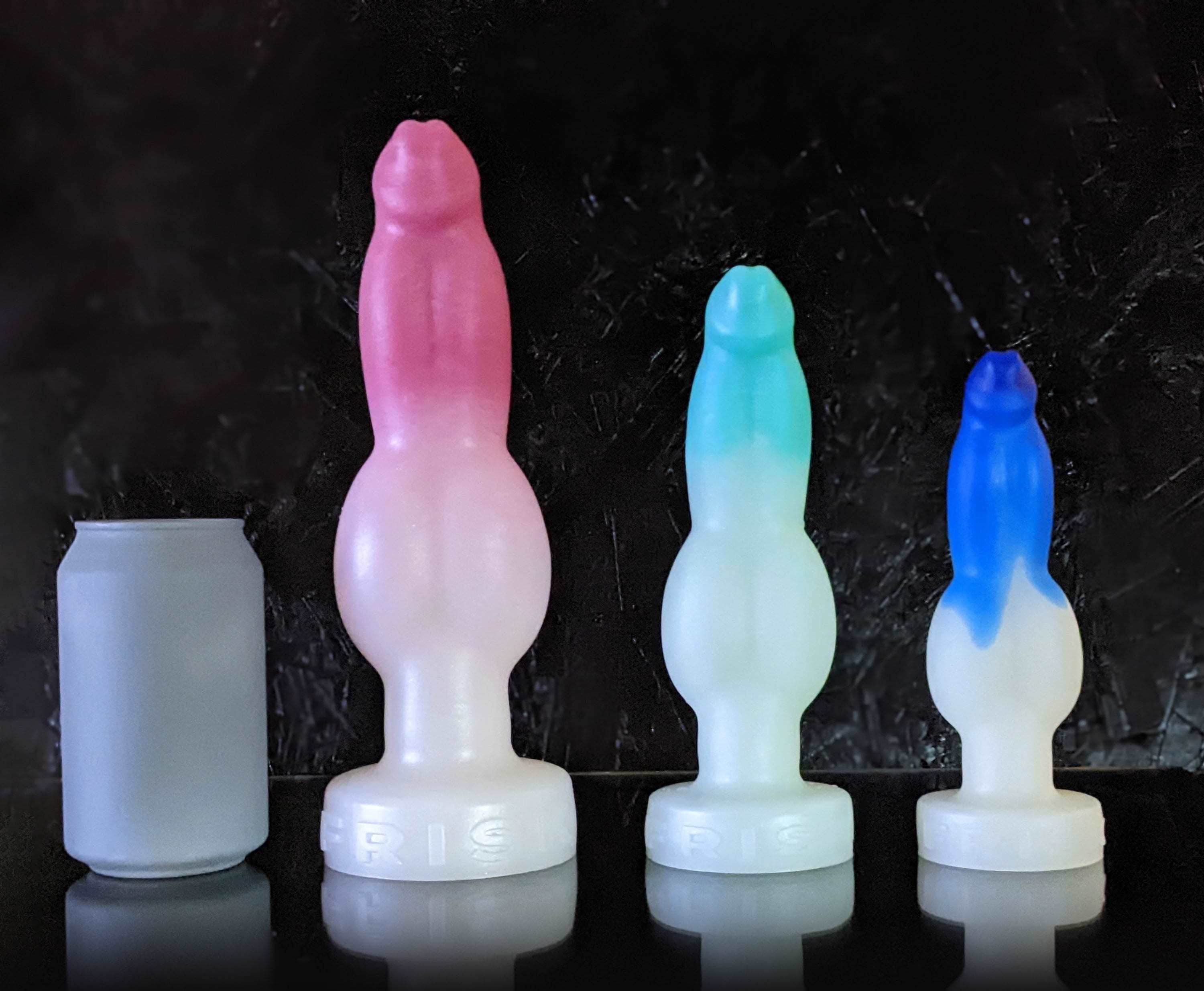 Cum Tube Ejaculating Custom Knotted Dildo Knox by Frisk Toys