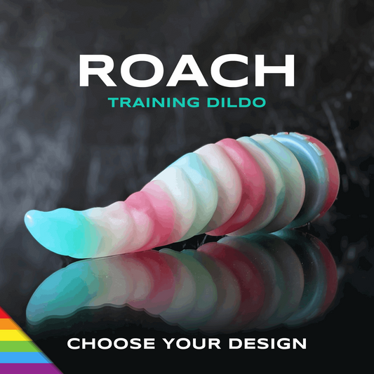 Custom Dildo Roach. Large tentacle shaped silicone stretching dildo.