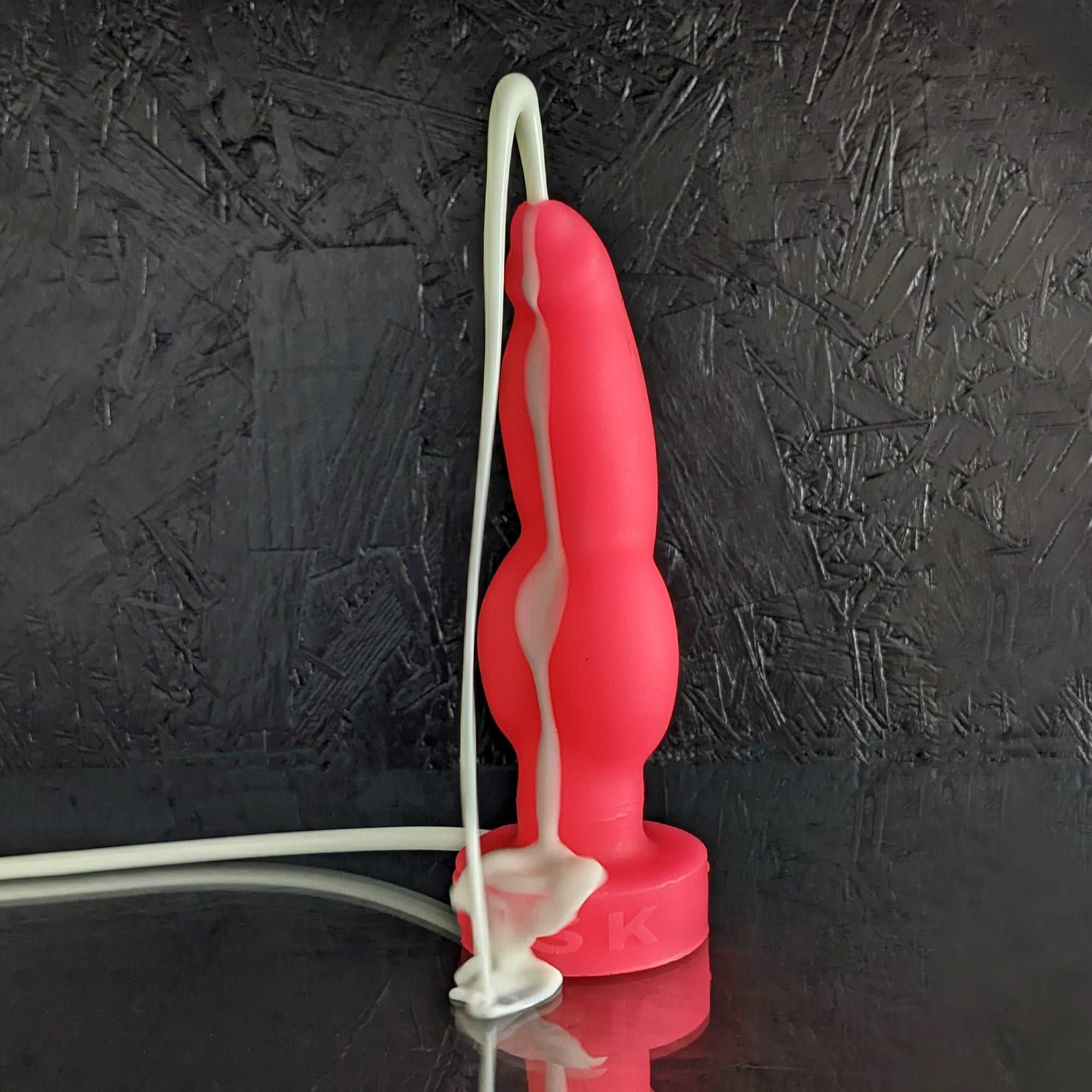 Cum Tube Ejaculating Custom Knotted Dildo Knox by Frisk Toys